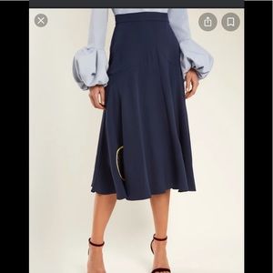 Roksanda Carson circle reverse applique skirt.